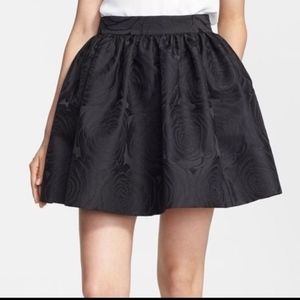 Kate Spade Black Rose Patterned Skirt